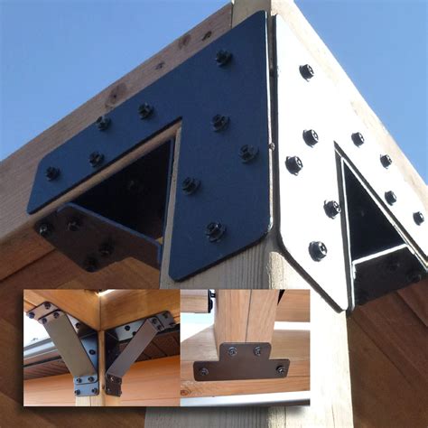 metal brackets for a patio|4x4 post to 2x6 bracket.